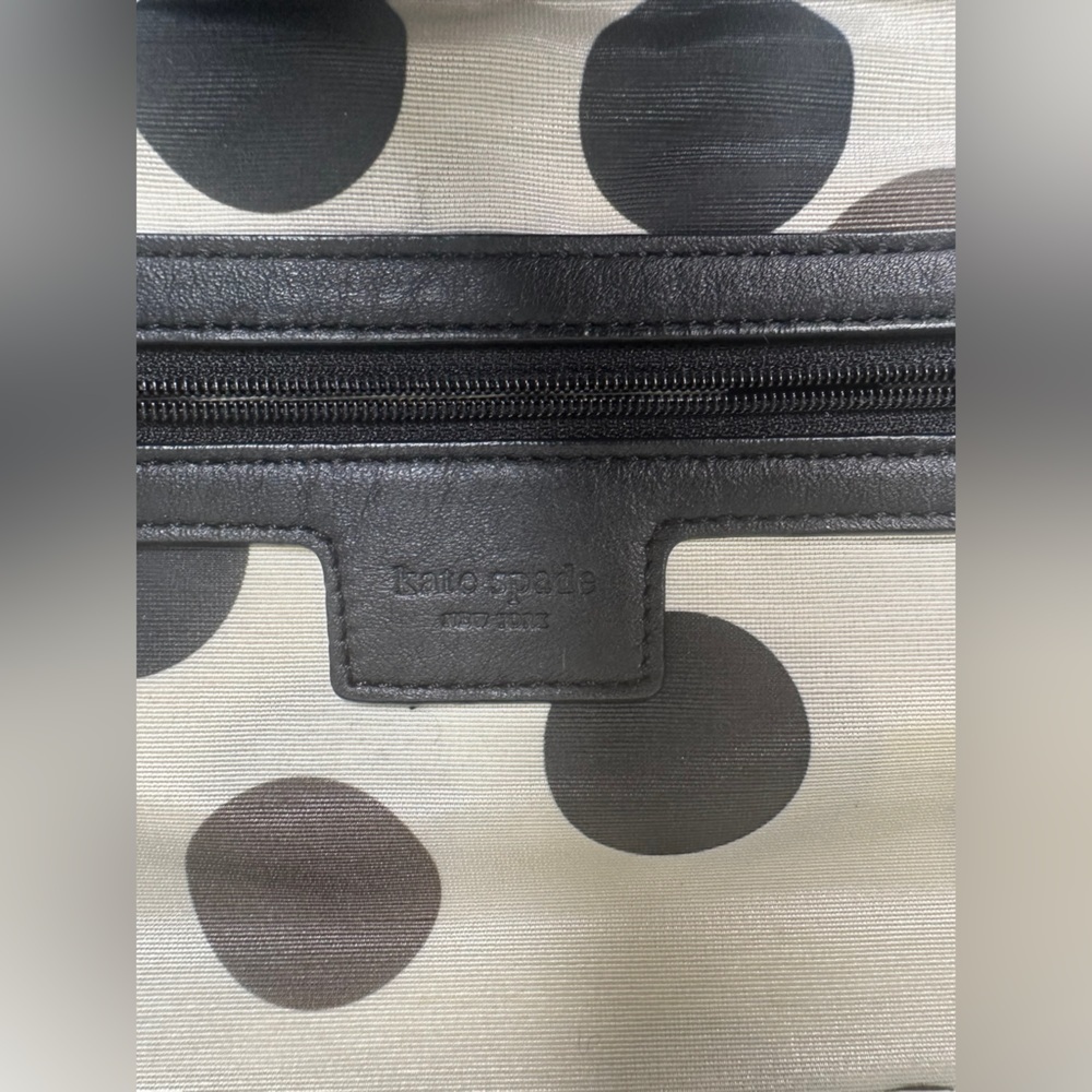 Kate Spade New York Top Handle black leather Bag Turn-Lock Closure at Top - Picture 12 of 16